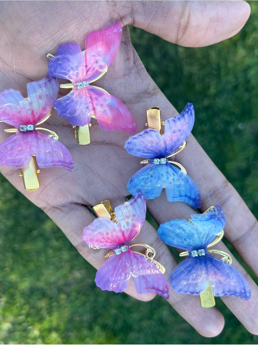 5 pcs Y2k Butterfly -Shaped Hair punk Clip Set for Women fairy core